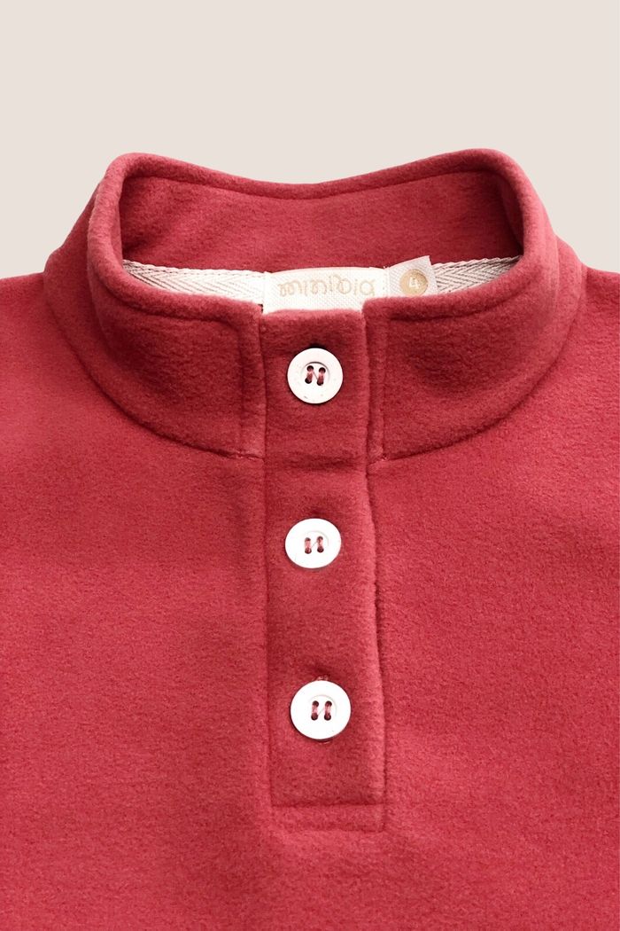 Blusa Infantil Soft Fleece Sustentável - Vermelho Cedro