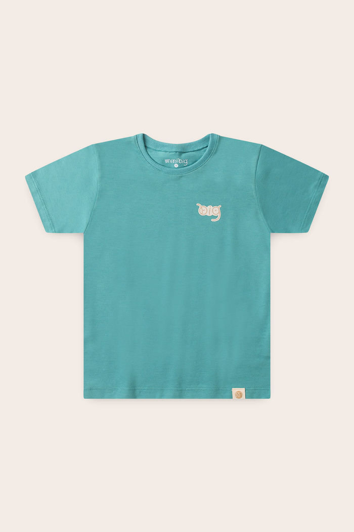 Camiseta Menino 100% Algodão - Verde Acqua