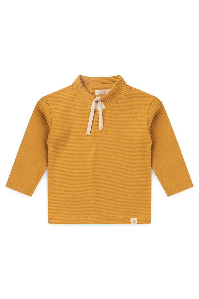 Blusa Infantil Moletom Texturizado 100% Algodão - Amarelo Âmbar Escuro