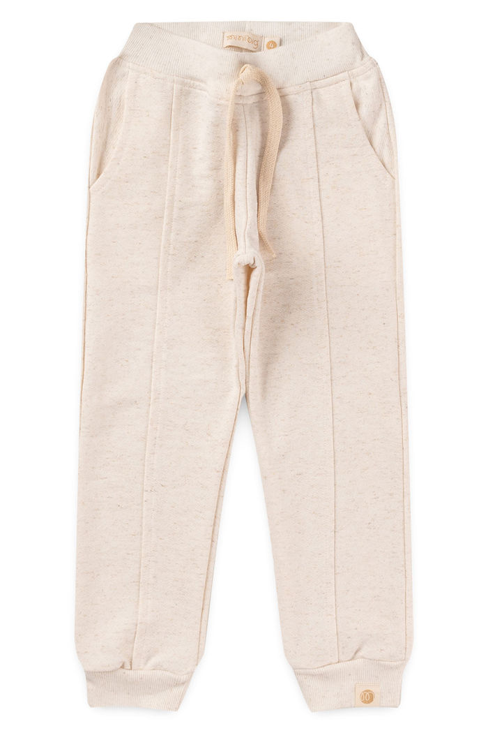 Calça Jogger Infantil Moletom Super Sustentável - Off Natural