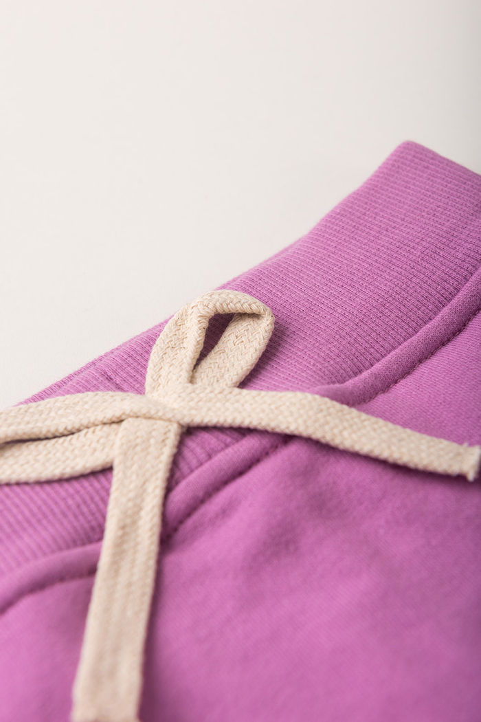 Saia Menina Com Shorts 100% Algodão Sustentável - Lilás Lavanda