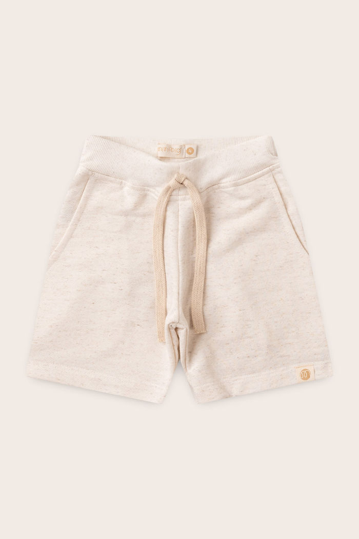 Bermuda Menino Moletom Super Sustentável - Off Natural