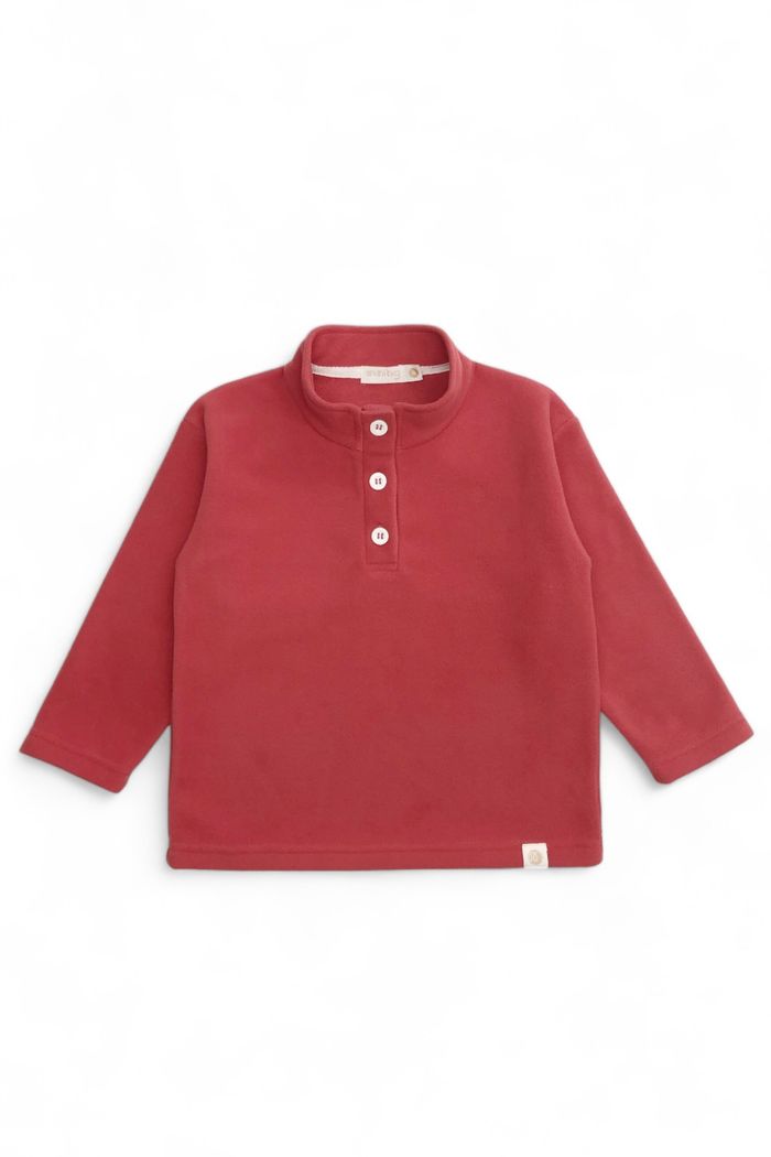 Blusa Infantil Soft Fleece Sustentável - Vermelho Cedro