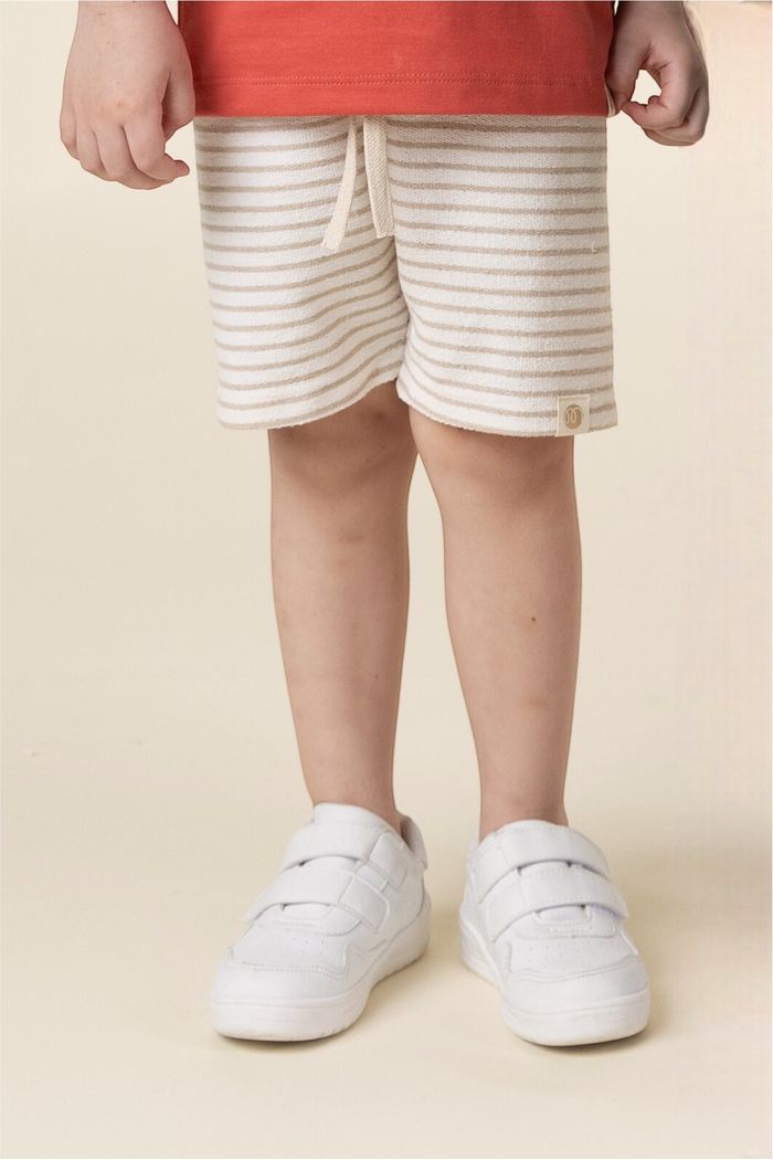 Bermuda Menino Fio Reciclado Sustentável - Listrado