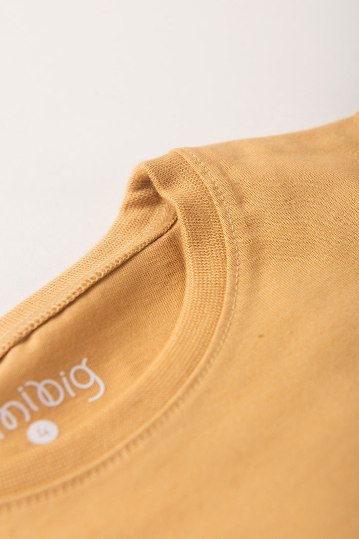 Camiseta Menino 100% Algodão - Amarelo Âmbar