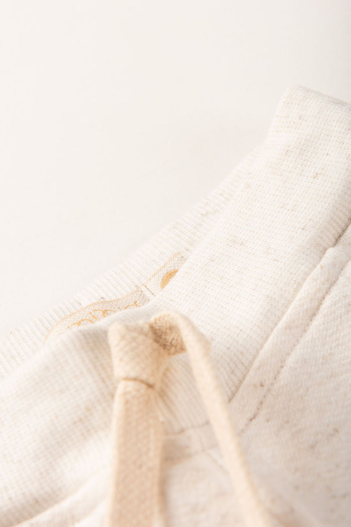 Calça Jogger Infantil Moletom Super Sustentável - Off Natural