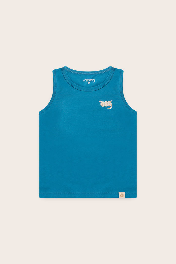 Regata Menino 100% Algodão - Azul Turquesa