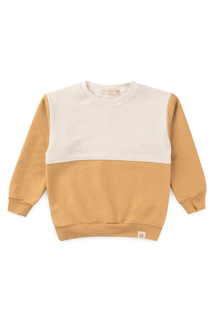 Conjunto Infantil Menino De Blusa e Calça Jogger Moletom Duo Super Sustentável e Tingimento Natural - Off Natural / Amar