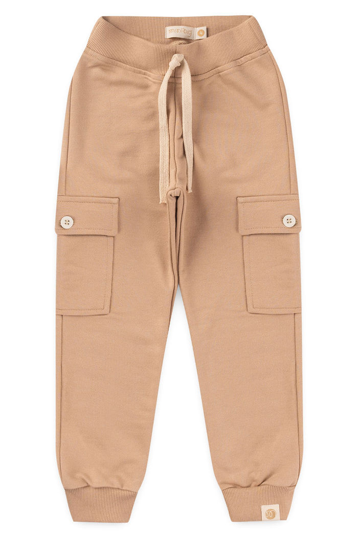 Calça Jogger Infantil Moletom 100% Algodão Sustentável - Bege Kraft