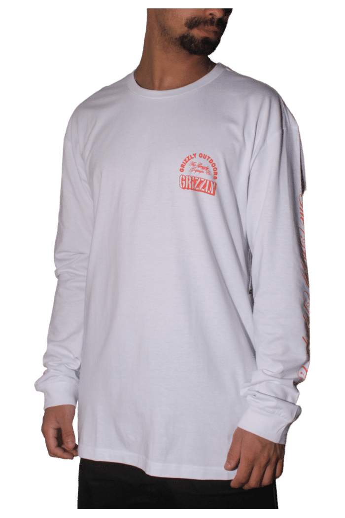 Camiseta Grizzly Manga Longa Legacy Tee Branco