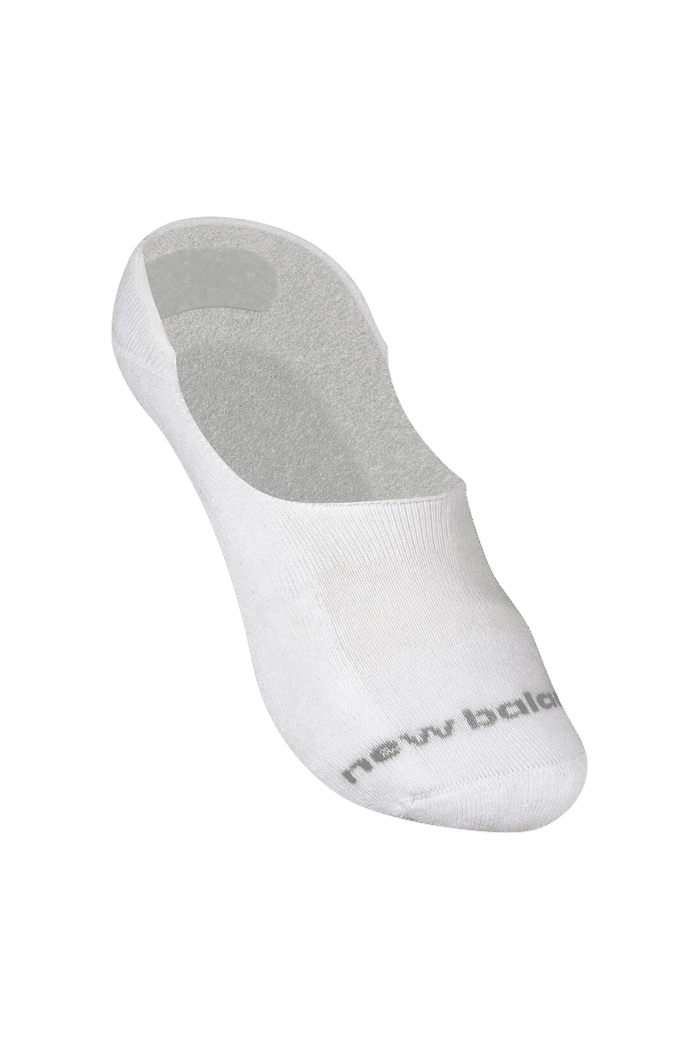 Meia New Balance Branca Sapatilha Invisível Com Silicone