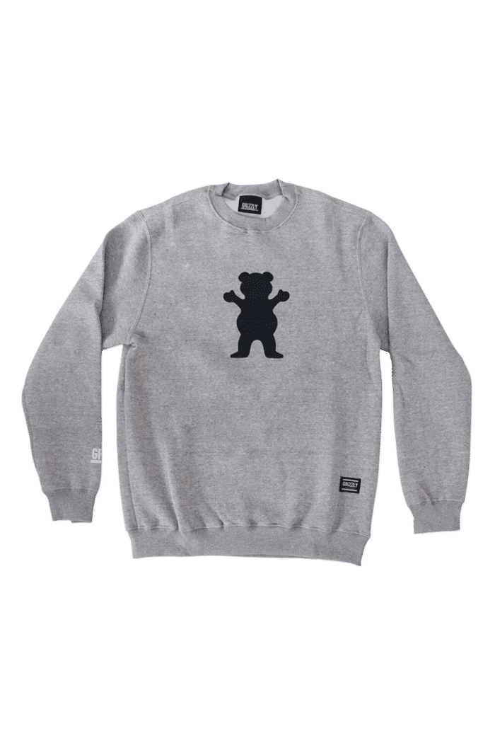 Moletom Grizzly Og Bear Crewneck Cinza