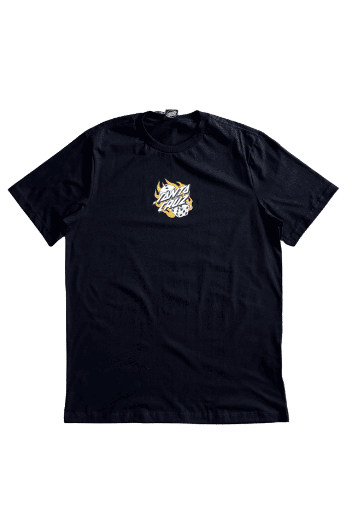 Camiseta Juvenil  Santa Cruz Flaming Dice Dot Center SS
