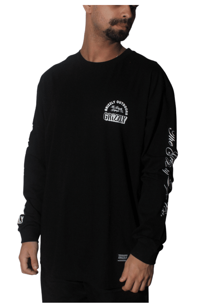 Camiseta Grizzly Manga Longa Legacy Tee Preto