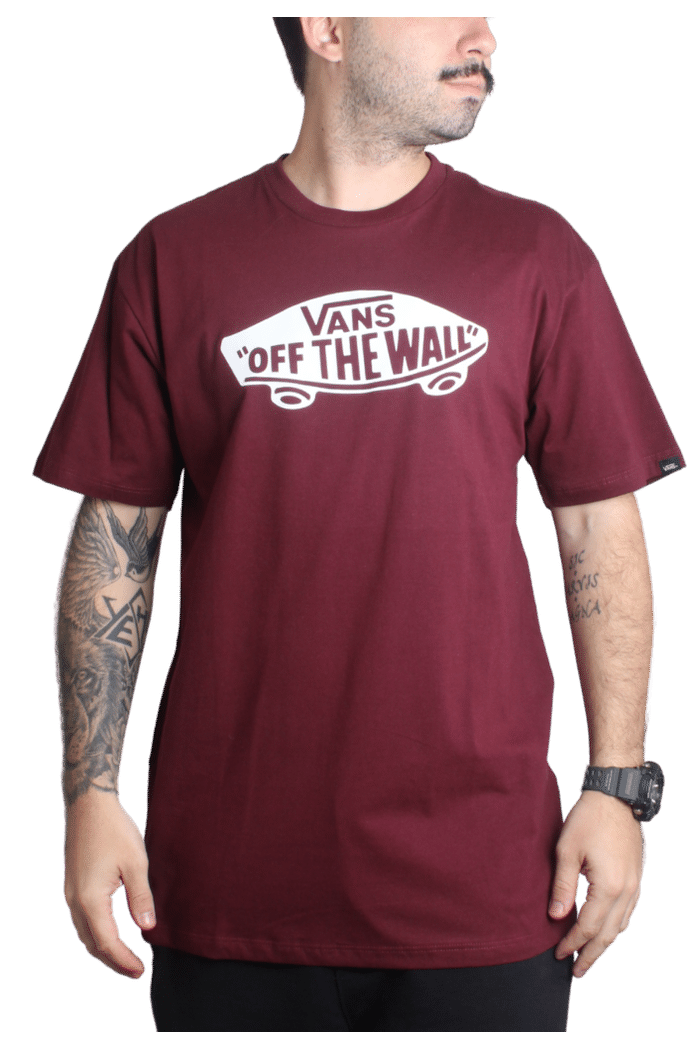 Camiseta Vans Burgundy White