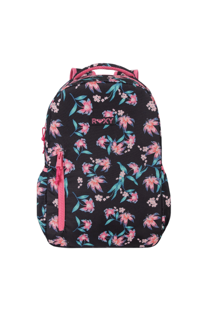 Mochila Roxy Bloom Preto/Rosa