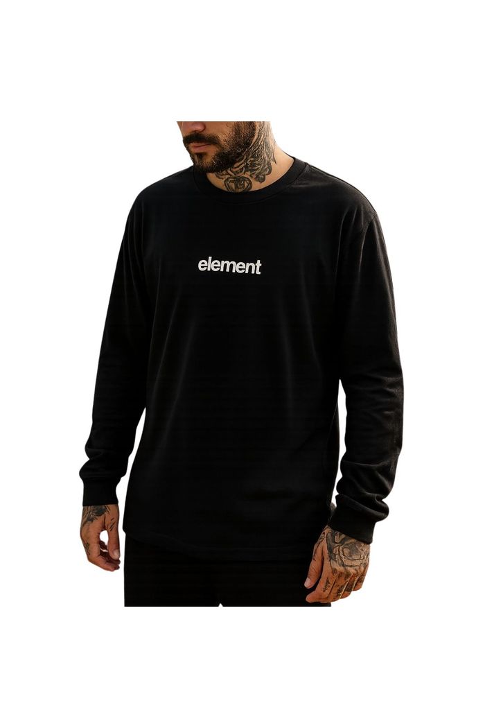 Camiseta Element M/L Simple Logo Preto