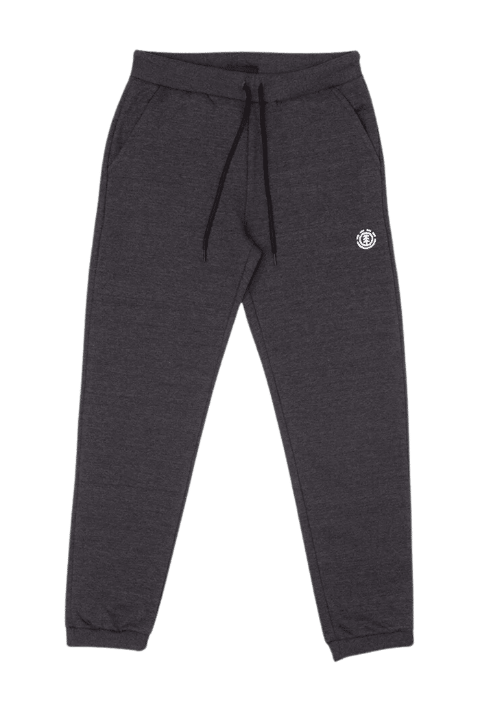 Calça Element Infantil Moletom Basic Logo Cinza Escuro