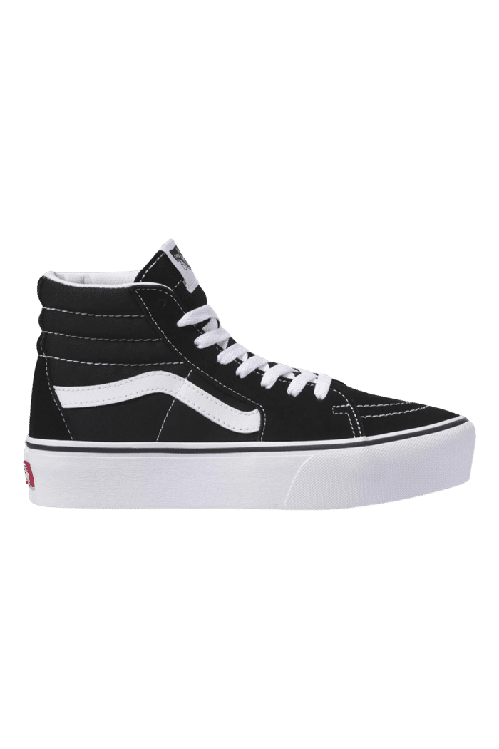 Tênis Vans Sk8-Hi Plataforma Black True White