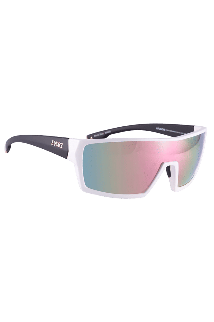 Óculos De Sol Evoke Bionic Beta Shine White Matte Black Rose Mirror