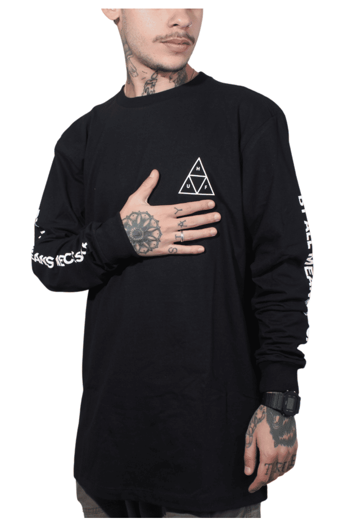 Camiseta Huf Essentials Tt Manga Longa