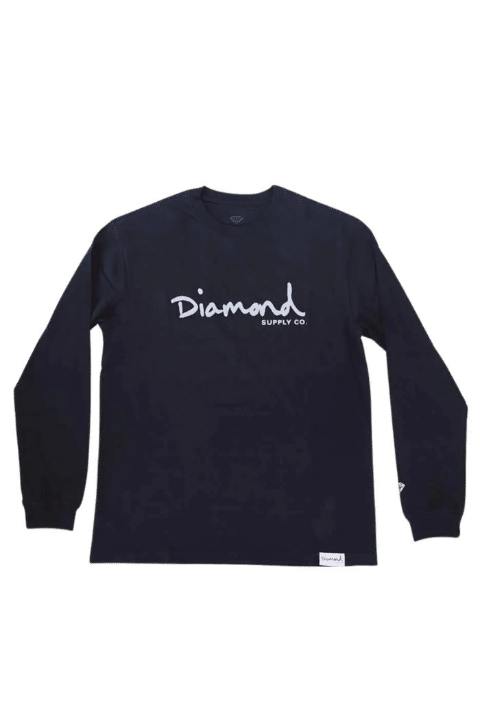 Camiseta Diamond Manga Longa Og Script Tee