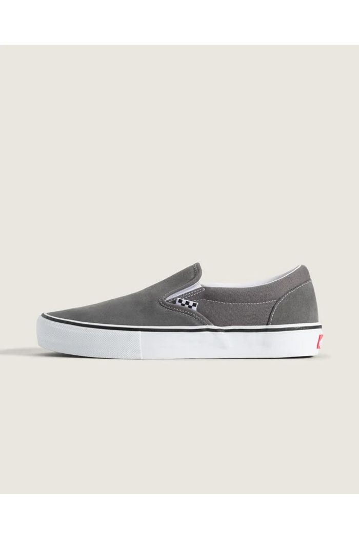 Tênis Vans Skate Slip-on Pewter White