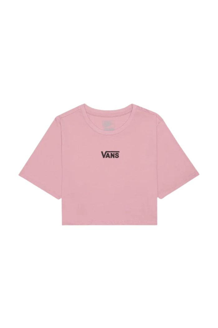 Camiseta Vans SS Flying V Crew Crop Li Pink Dawn