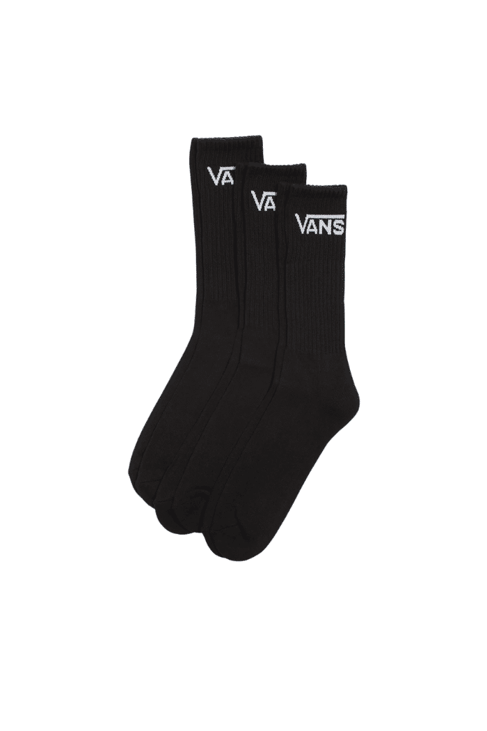 Meia Vans Class Crew 36/40 Black (3 Pares)