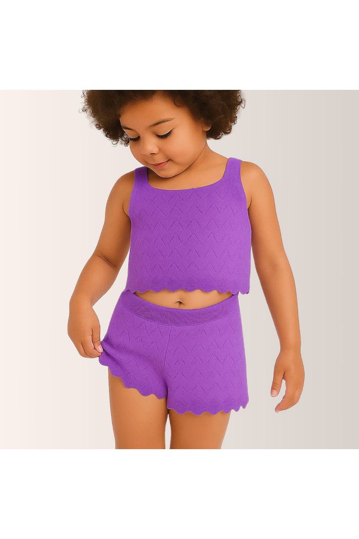 REGATA E SHORTS  TRABALHADO  CORAÇÕES