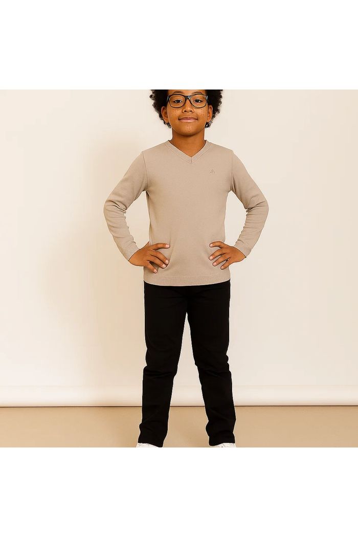 Blusa Infantil Suéter Tricot Cacharel Inverno Manga Longa La