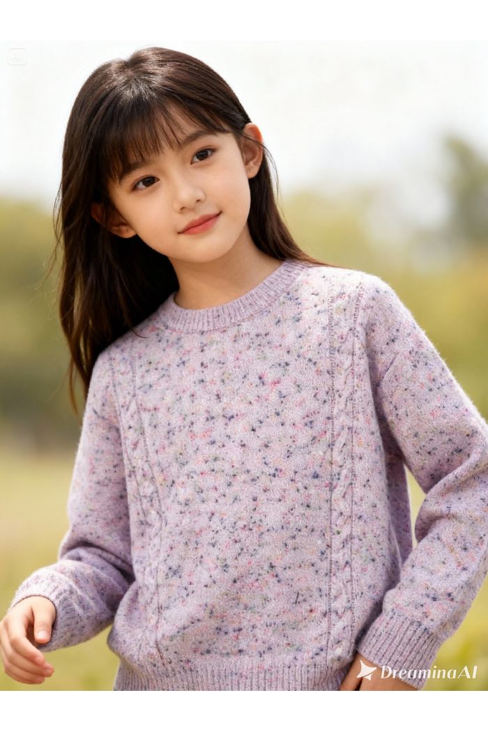 Blusa de trico feminina infantil sueter fio modal juvenil lã