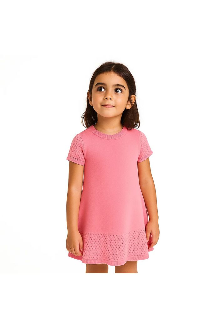 VESTIDO M/C TRABALHADO