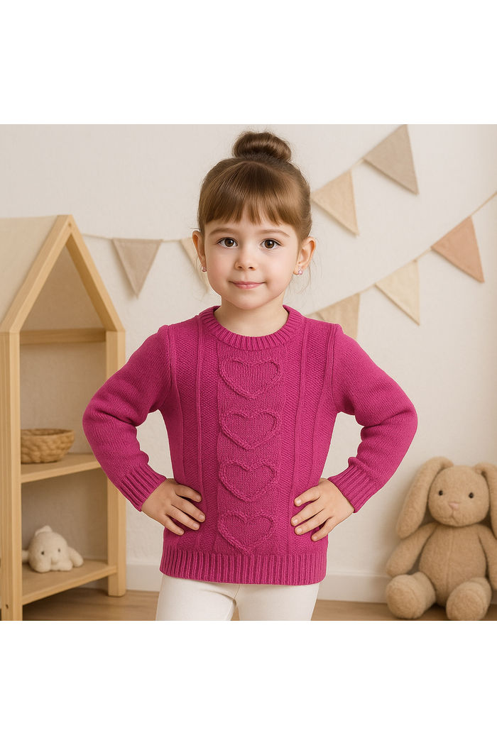 SUÉTER CORAÇÕES EM LINKS