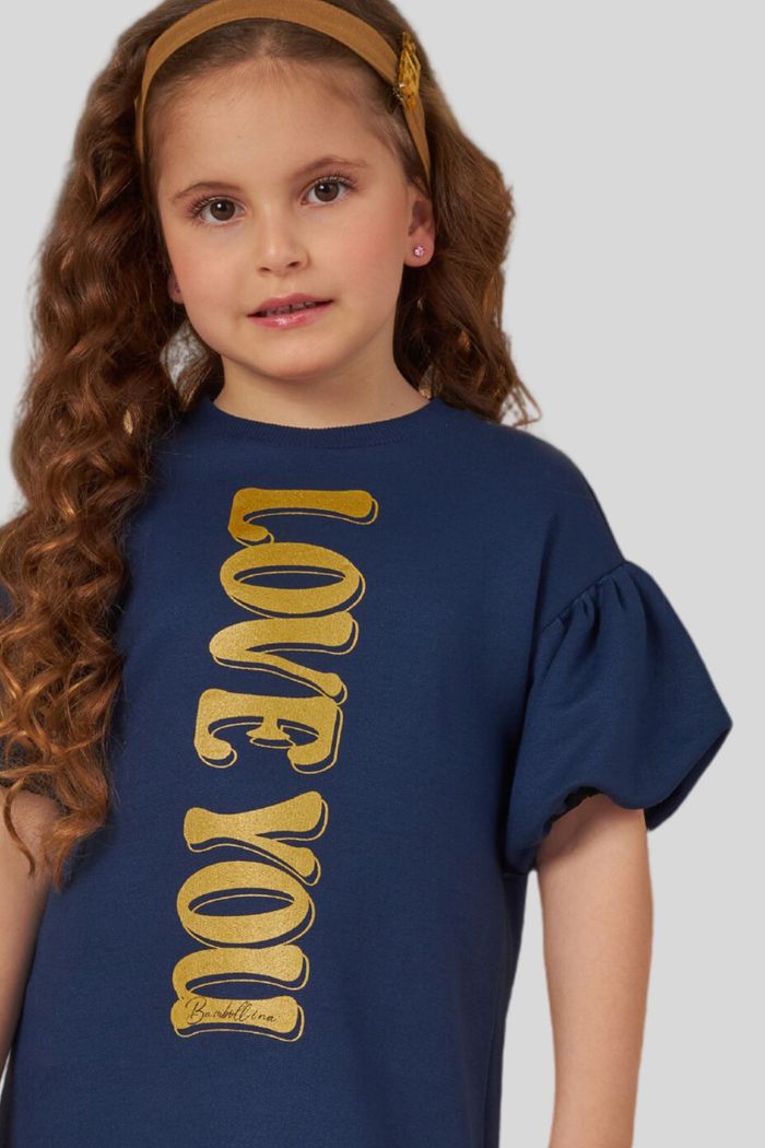 Vestido de moletinho com silk frontal