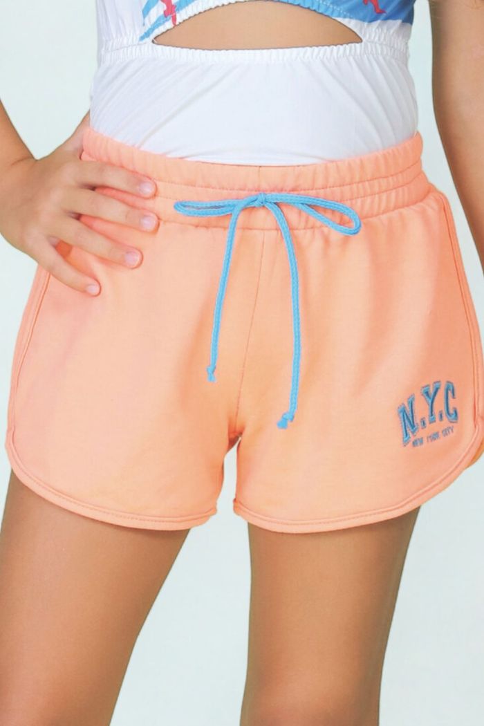 Short de moletinho com bordado