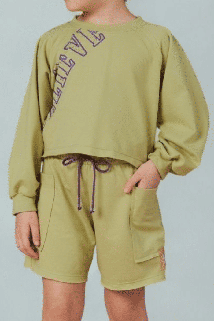 Conjunto de moletinho verde