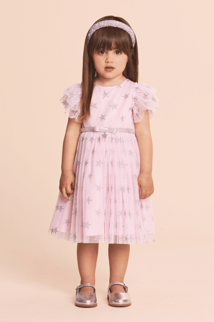 Vestido com estampa de estrelas