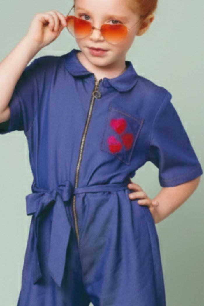 Macacão love manga curta