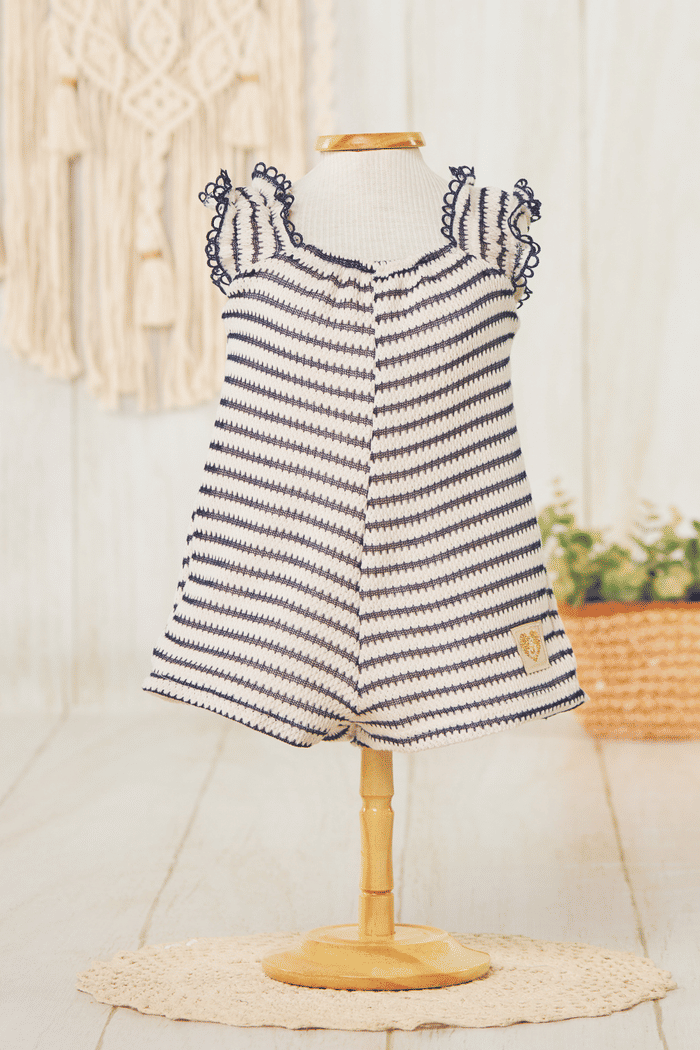 Macacão de crochê stripe