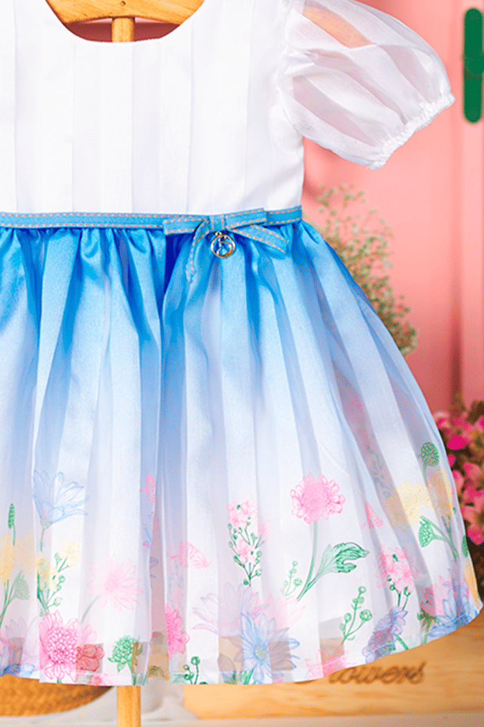 Vestido de organza floral