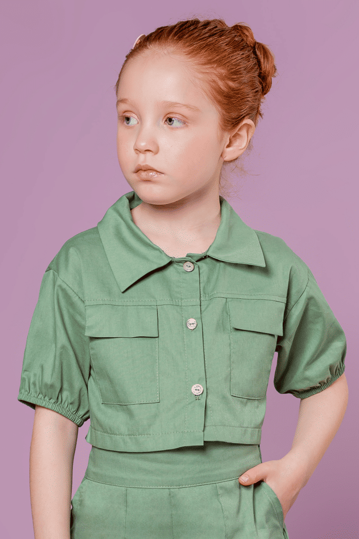 Conjunto camisa e short de tricoline