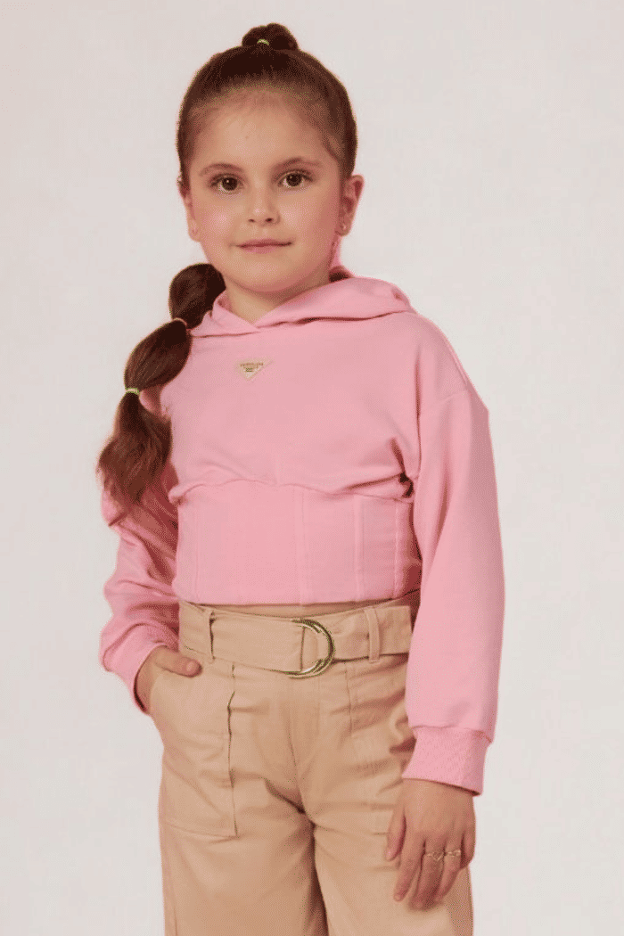 Moletom com ribanas e capuz