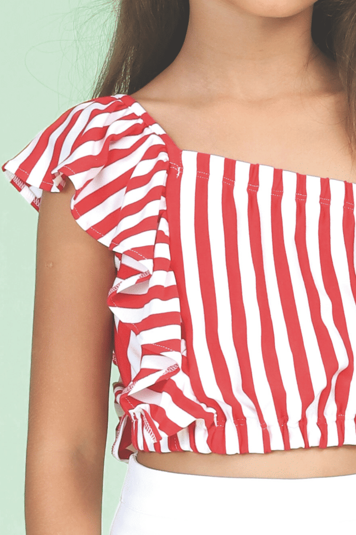 Top Listrado Assimétrico