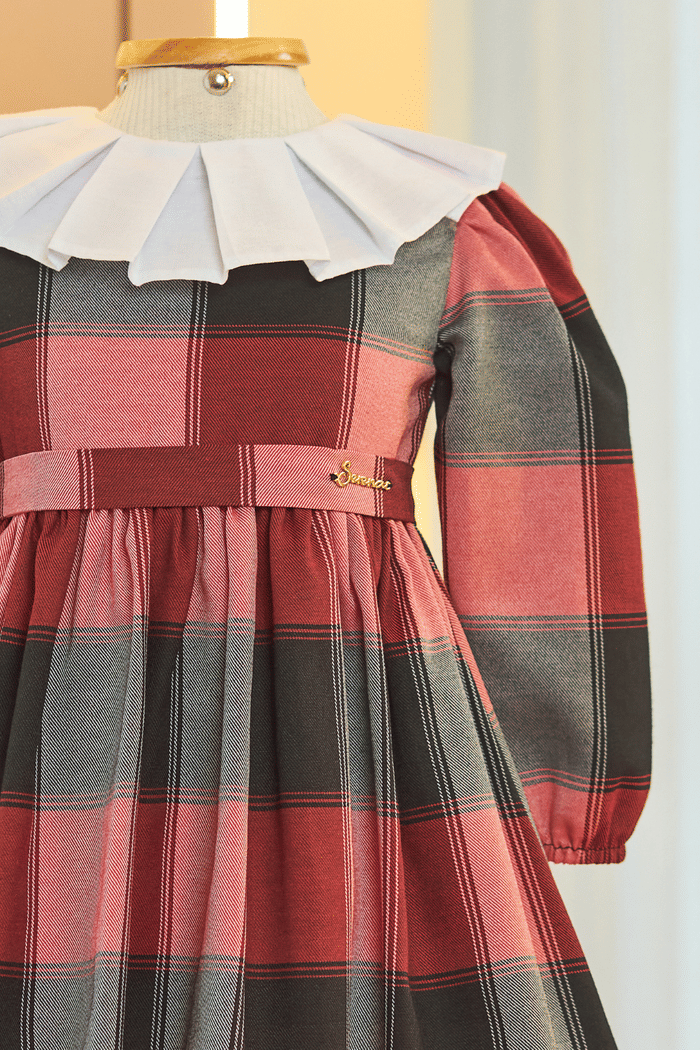 Vestido de sarja xadrez