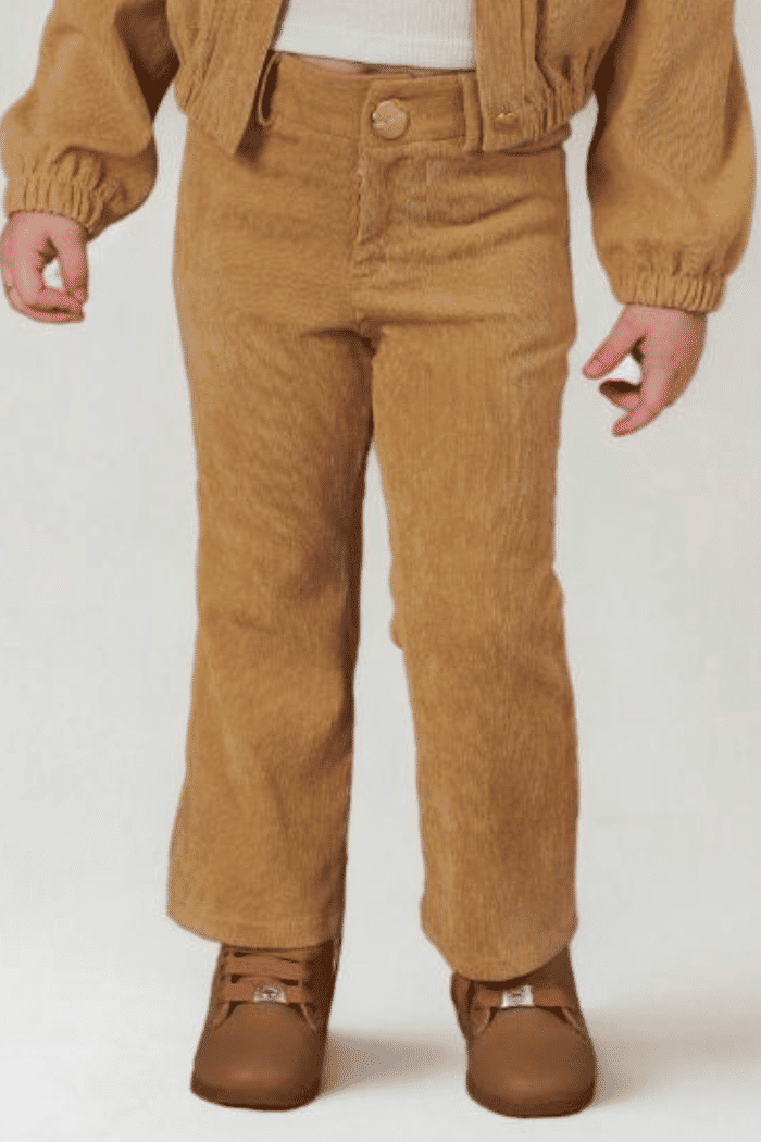 Calça bege de cotelê