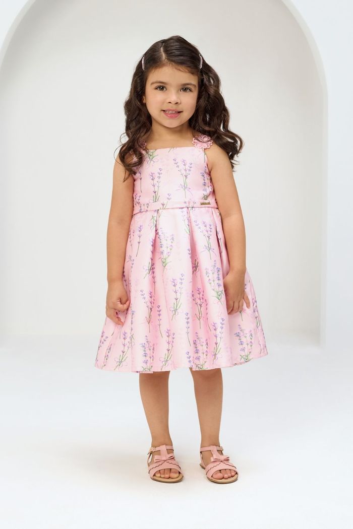 Vestido estampa de lavandas