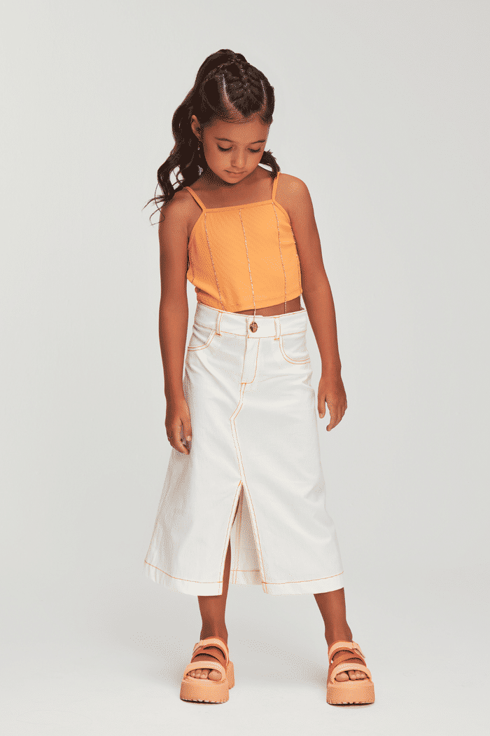 Blusa de ribana com aplicação de strass