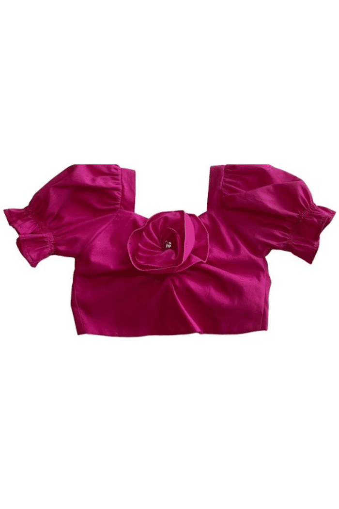 Conjunto blusa e saia de tricoline