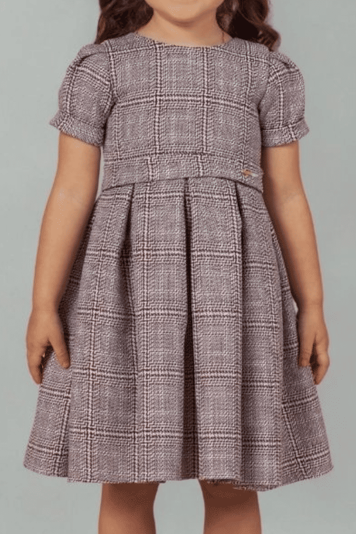 Vestido de alfaiataria xadrez